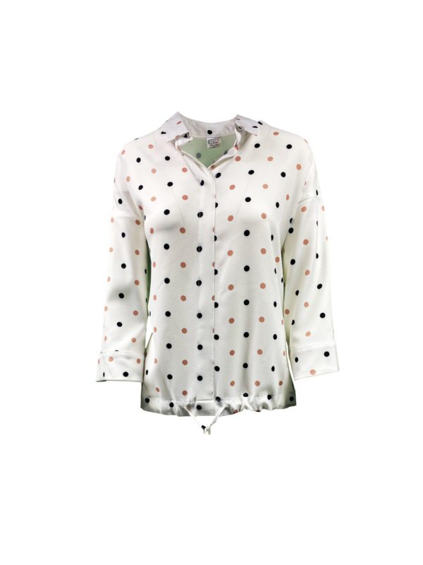 Bluzka COTY wiązana w kropki