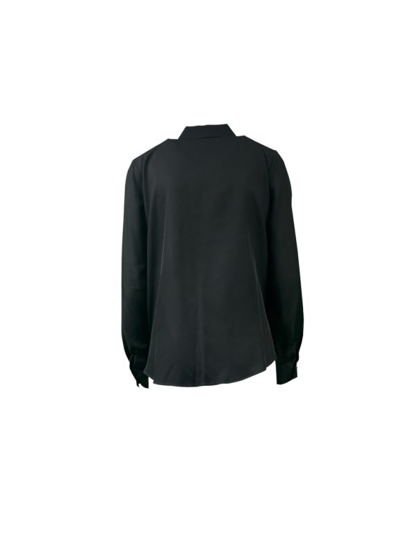 Bluzka KOSZULOWA gładka czarna