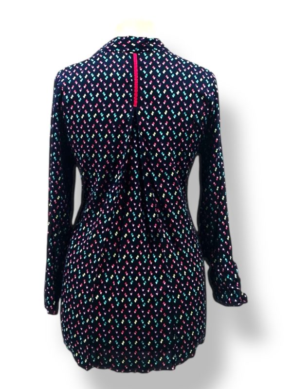 Bluzka KOSZULOWA z czerwoną plisą