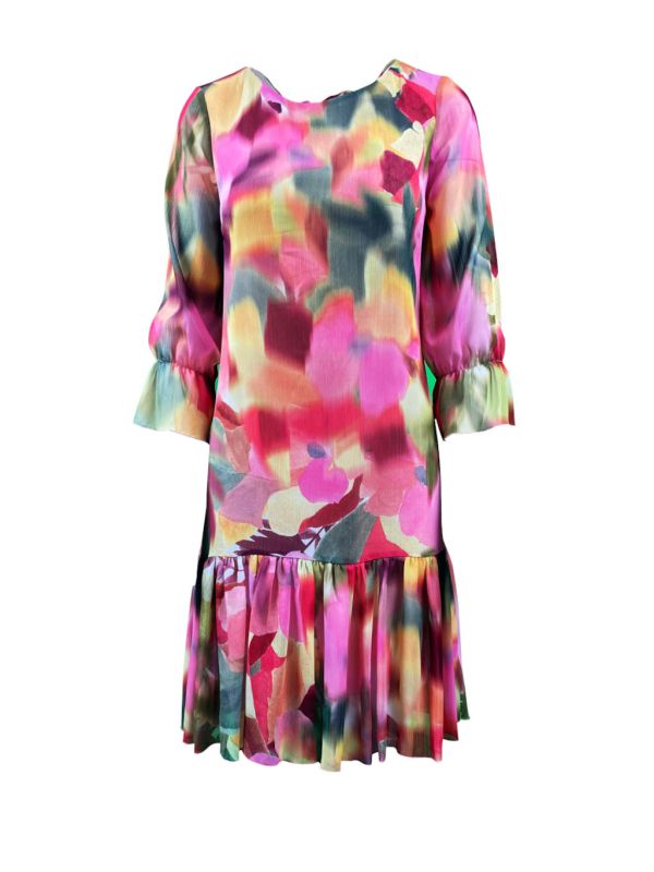 Sukienka FALBANA kwiaty