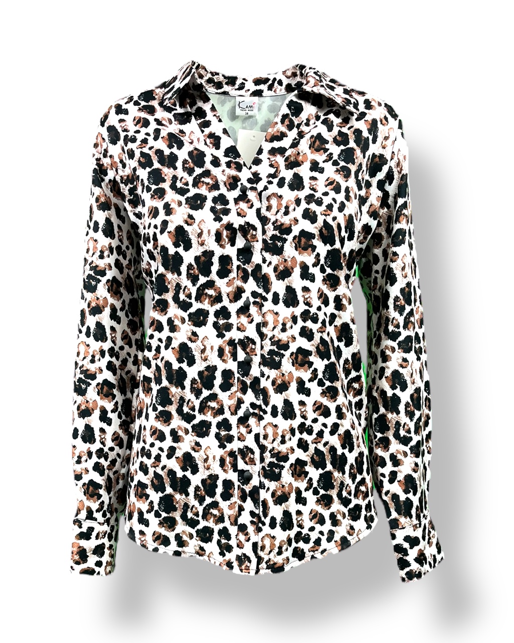 Bluzka damska KOSZULOWA panterka – długi rękaw
