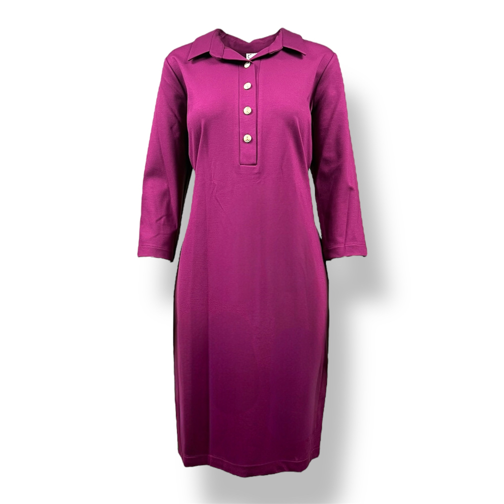 Sukienka damska OŁÓWKOWA z kołnierzykiem