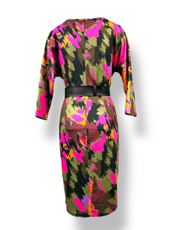 Sukienka damska OŁÓWKOWA – kolorowa (pasek czarny osobno)