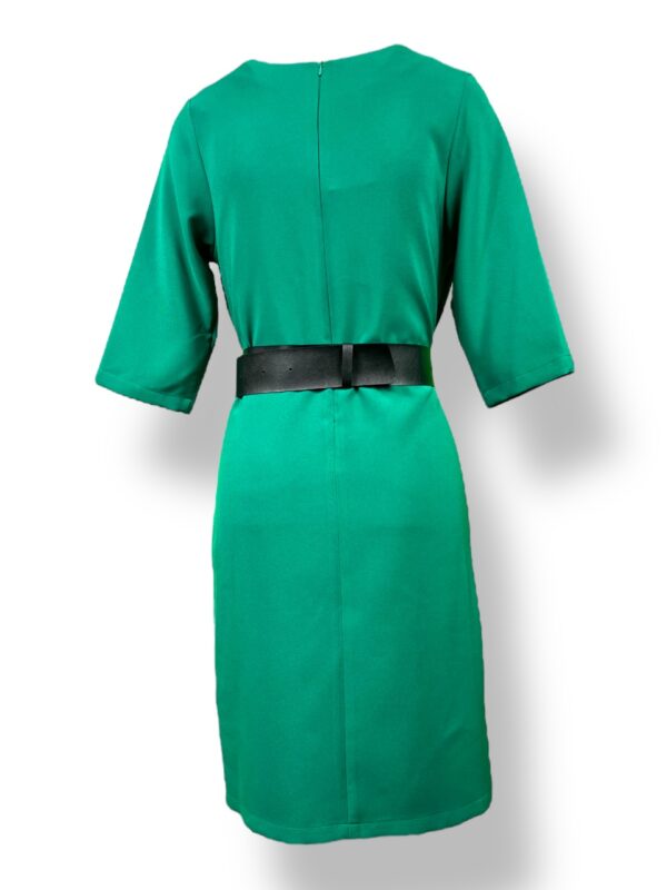 Sukienka damska OŁÓWKOWA – zielona (pasek czarny osobno)