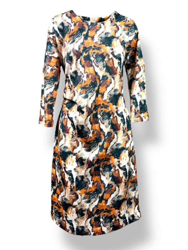 Sukienka damska PROSTA z zakładką na lewym boku