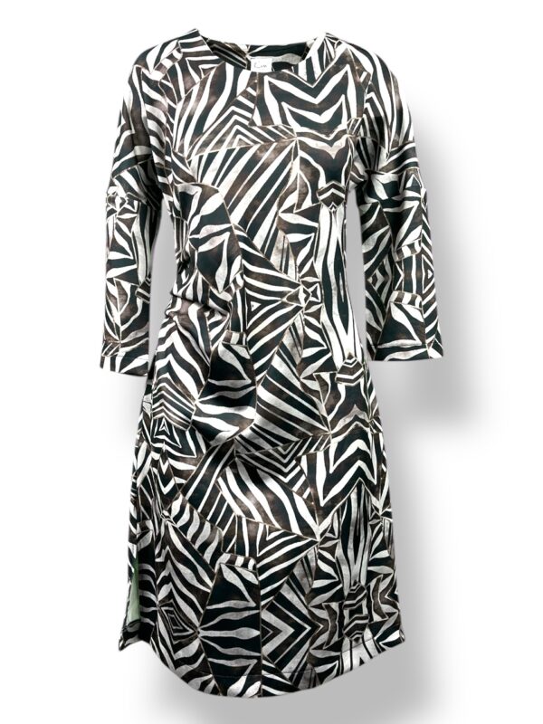 Sukienka damska PROSTA z zakładką na lewym boku