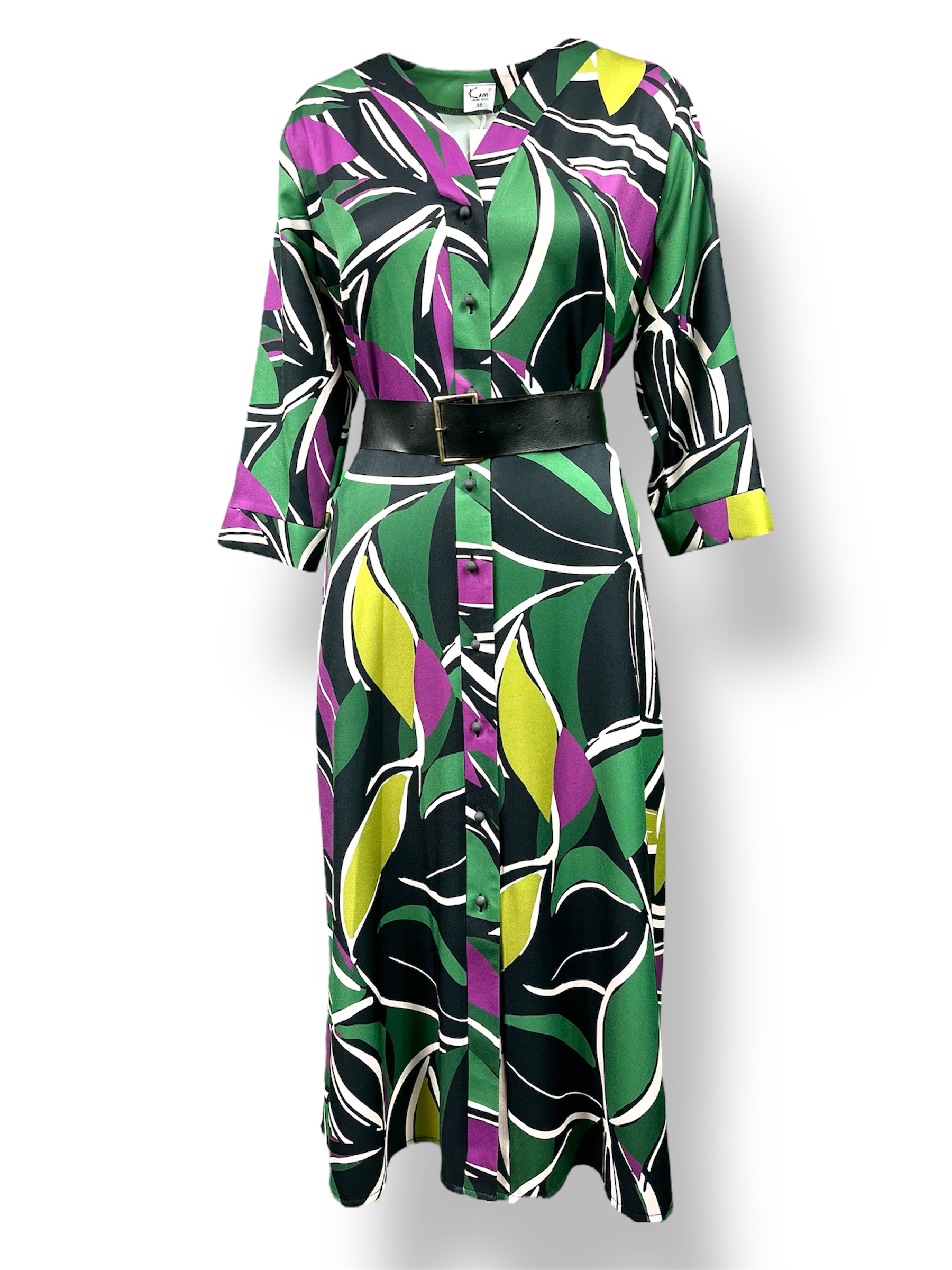 Sukienka damska SZMIZJERKA w serek – kolorowa (pasek czarny osobno)