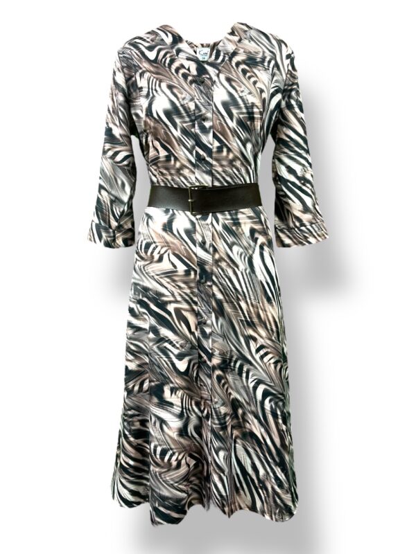 Sukienka damska SZMIZJERKA w serek – kolorowa  (pasek czarny osobno)