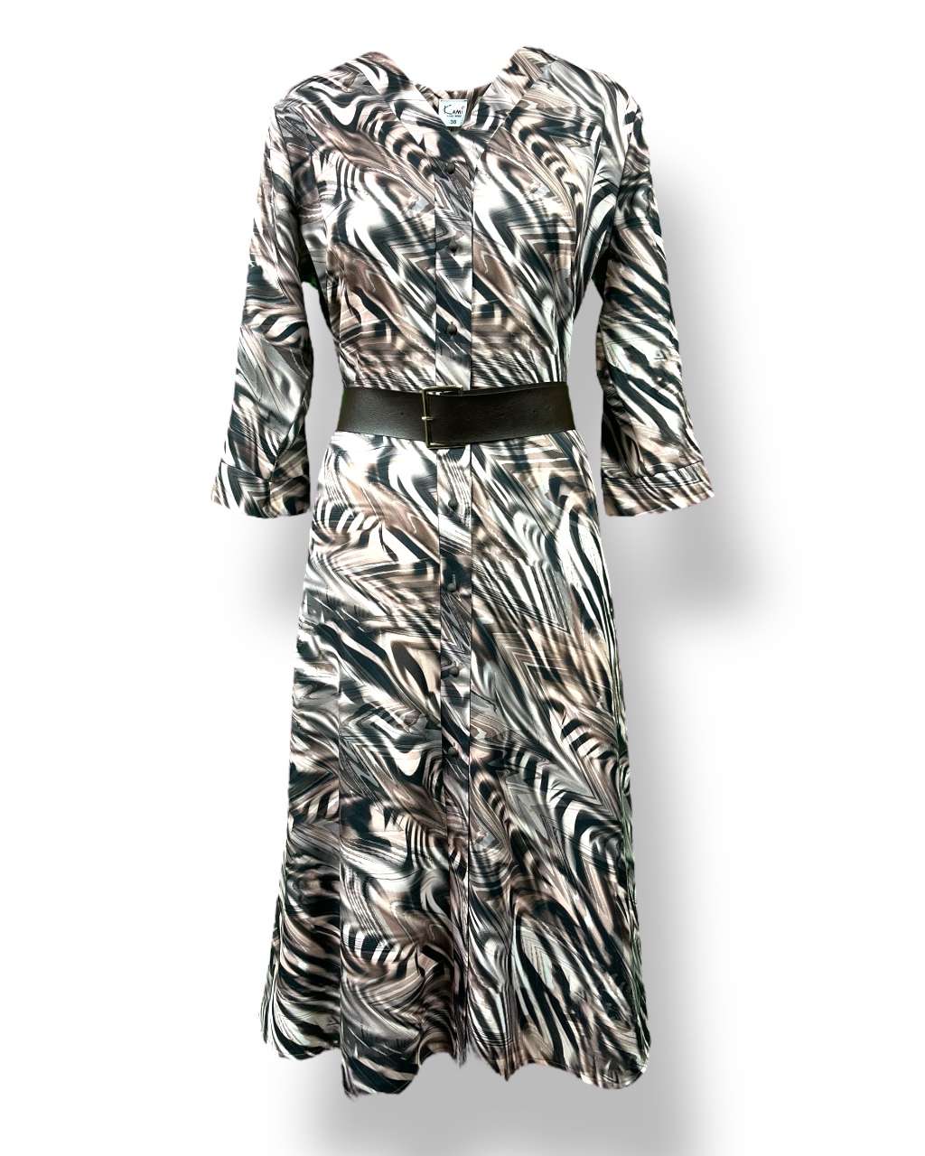 Sukienka damska SZMIZJERKA w serek – kolorowa (pasek czarny osobno)