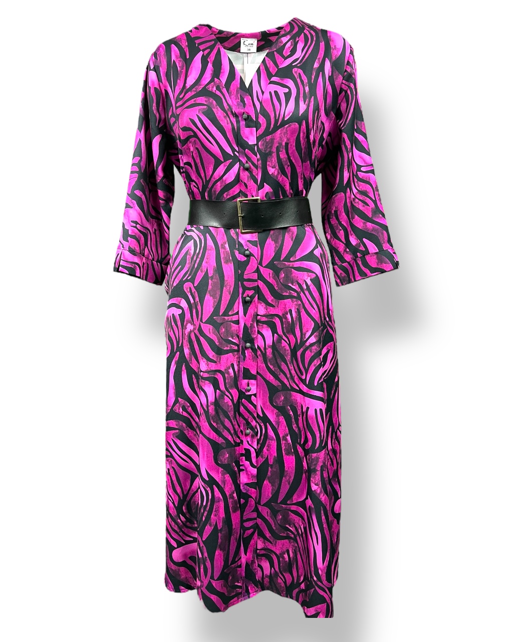 Sukienka damska SZMIZJERKA w serek – kolorowa (pasek czarny osobno)