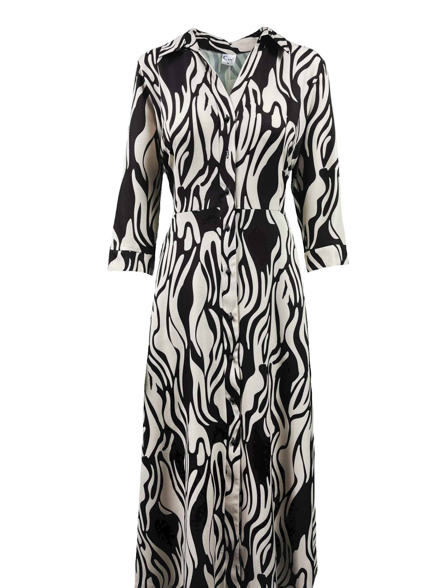 Sukienka damska SZMIZJERKA – kolor Krem/braz