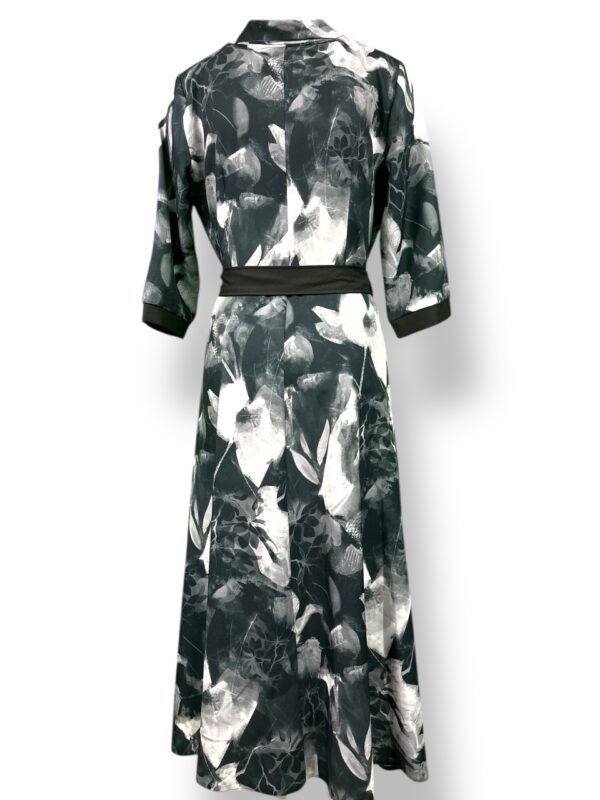 Sukienka damska SZMIZJERKA – kolorowa z paskiem czarnym tkaninowym