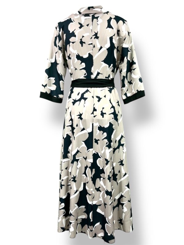 Sukienka damska SZMIZJERKA – kolorowa z paskiem czarnym tkaninowym