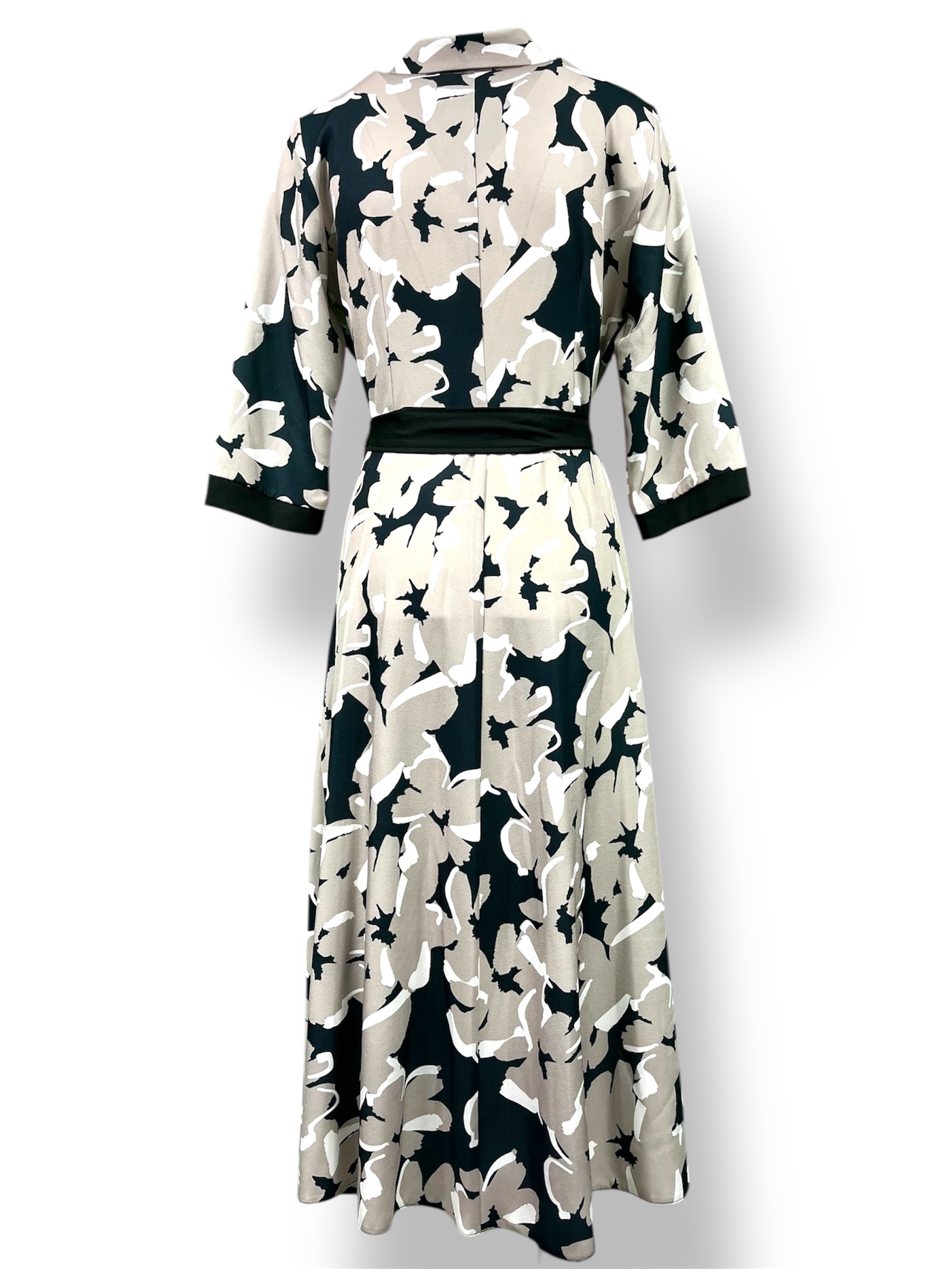 Sukienka damska SZMIZJERKA – kolorowa z paskiem czarnym tkaninowym